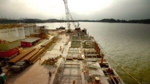 Serviço de timelapse para Obra portuária. Timelapse/Jugular Filmes