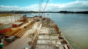 Serviço de timelapse para Obra portuária. Foto/Jugular Filmes