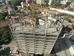timelapse de obras - construção de edifício residencial